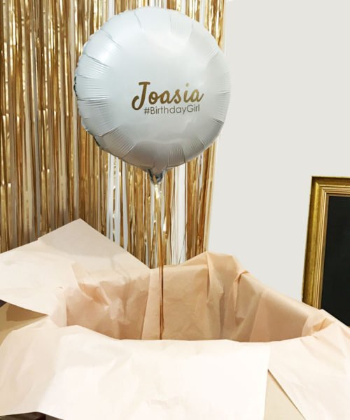 Balon z helem w pudełku – Birthday Girl