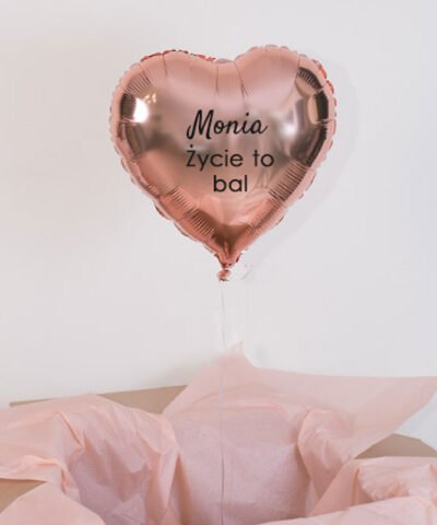 Balon serce z napisem Życie to bal