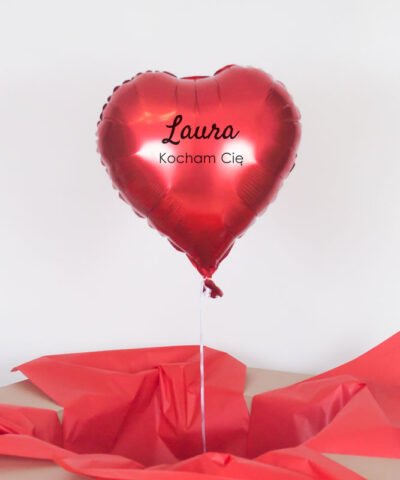 Balon serce z helem w pudełku – Kocham Cię