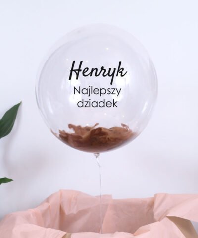 Ogromny balon z napisem dla Dziadka – Miedziane Emocje