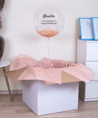 Prośba o świadkowanie – balon z helem w rozmiarze XXL