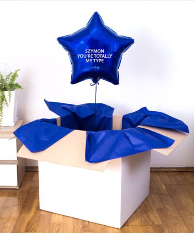 Balon z helem w pudełku na prezent dla niego – My Type