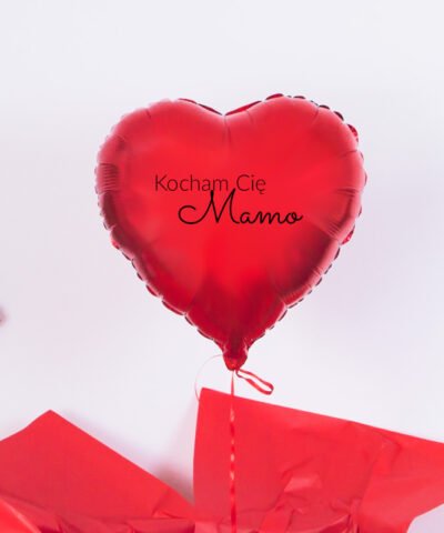 Balon z helem w pudełku dla Mamy – Kocham