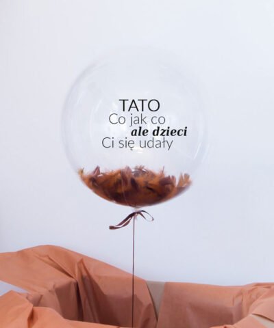 Wielki balon z helem dla Taty – od Dzieci