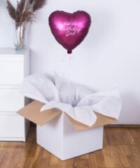 Balon serce z helem na prezent - Urodzinowa dziewczyna