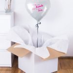 Balon serce z helem - Let's Go Party + imię