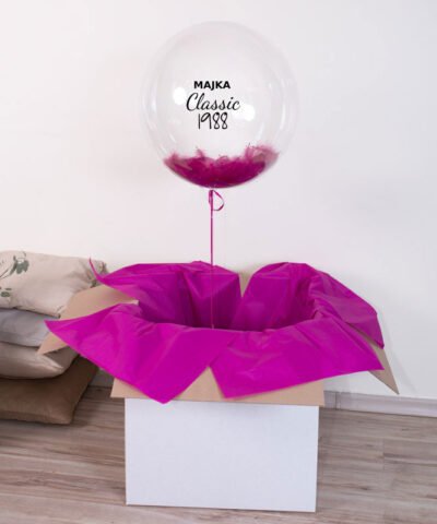 Balon gigant serce z helem na prezent urodzinowy – Classic + rocznik