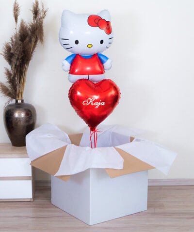 Balony z helem Hello Kitty z imieniem dziecka