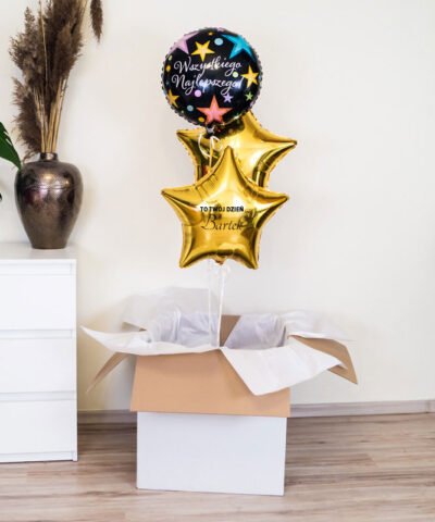 Balony z helem na urodziny – Wszystkiego najlepszego + imię