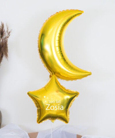 Balony z helem w pudełku – Przyjaciele księżyc i gwiazdka