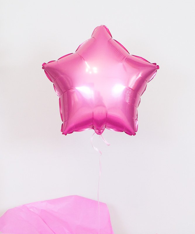 Balon z helem w pudelku – Różowa Gwiazdka