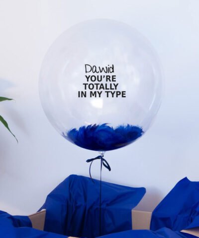 Balon gigant kula z helem w pudełku dla niego – My Type