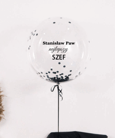 Balon gigant kula z helem w pudełku – prezent dla najlepszego szefa