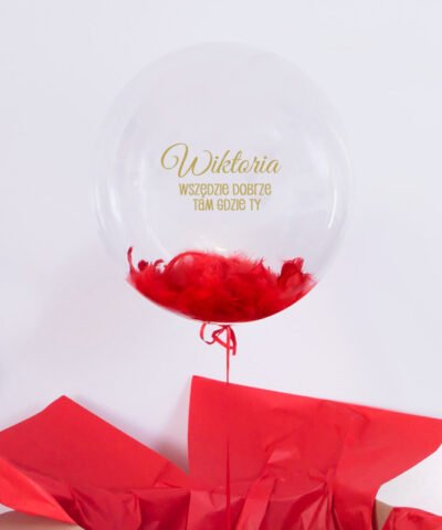 Personalizowany balon kula z helem w pudełku – Dobrze, tam gdzie Ty