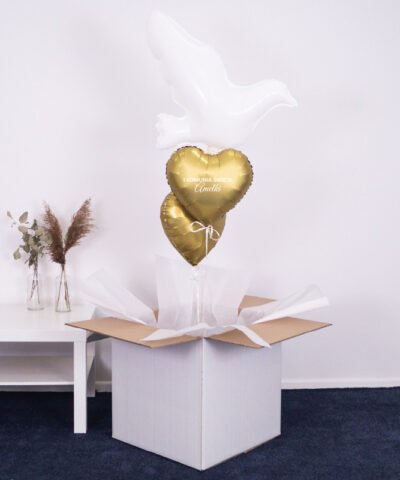 Prezent na chrzest święty – balony z helem w pudełku
