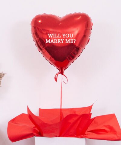 Balon czerwone serce z helem – Will You Marry Me