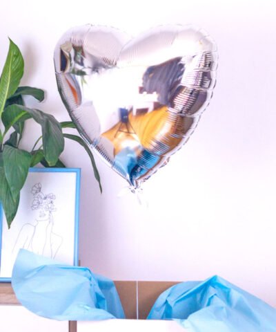 Balon serce z helem w eleganckim pudełku – Miłego Dnia