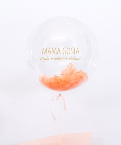 Prezent dla Mamy – ogromny balon kula z helem w pudełku z imieniem