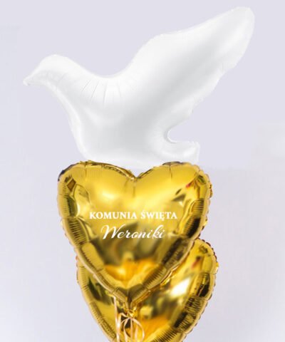Prezent na komunię – balony z helem w pudełku