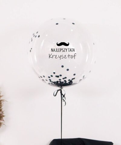 Balon gigant kula z konfetti w pudełku dla Taty