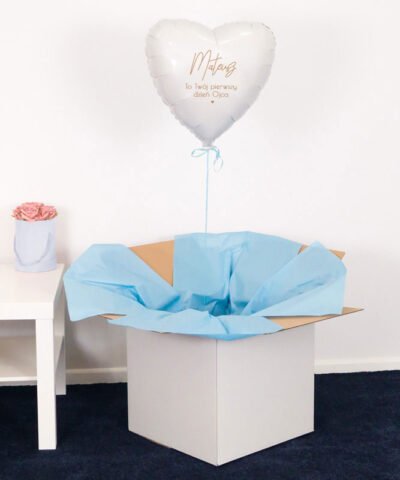 Prezent na pierwszy dzień Taty – balon serce z helem