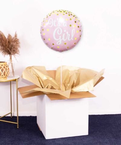 Balon z helem it’s a girl – prezent niespodzianka