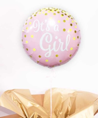 Balon z helem it’s a girl – prezent niespodzianka