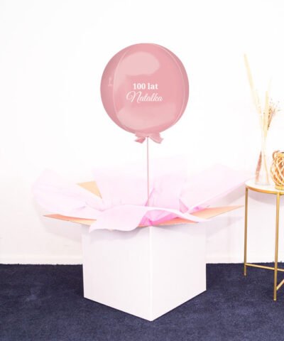 Prezent niespodzianka na urodziny – różowy balon kula z helem