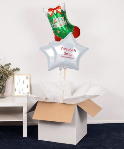Świąteczny prezent dla Rodziny – balony z helem w pudełku