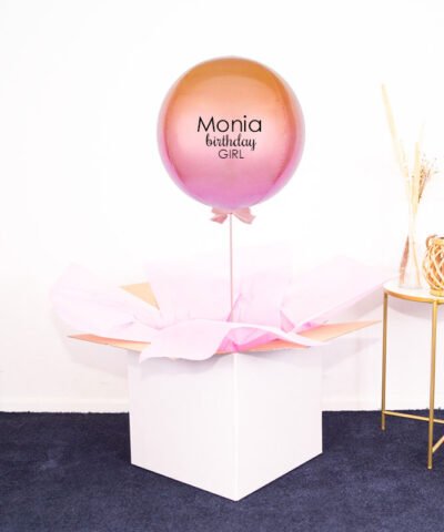 Balon kula foliowa ombre – prezent na urodziny