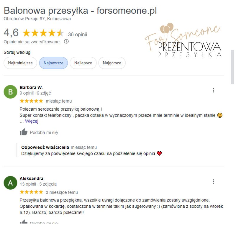 Read more about the article Paczka z balonami – opinie – sprawdź co o nas piszą