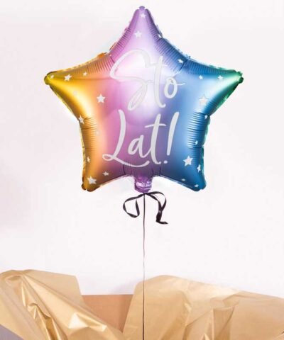 Balon sto lat z helem w pudełku – urodzinowy prezent