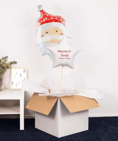 Prezent na Święta – balony z helem w pudełku