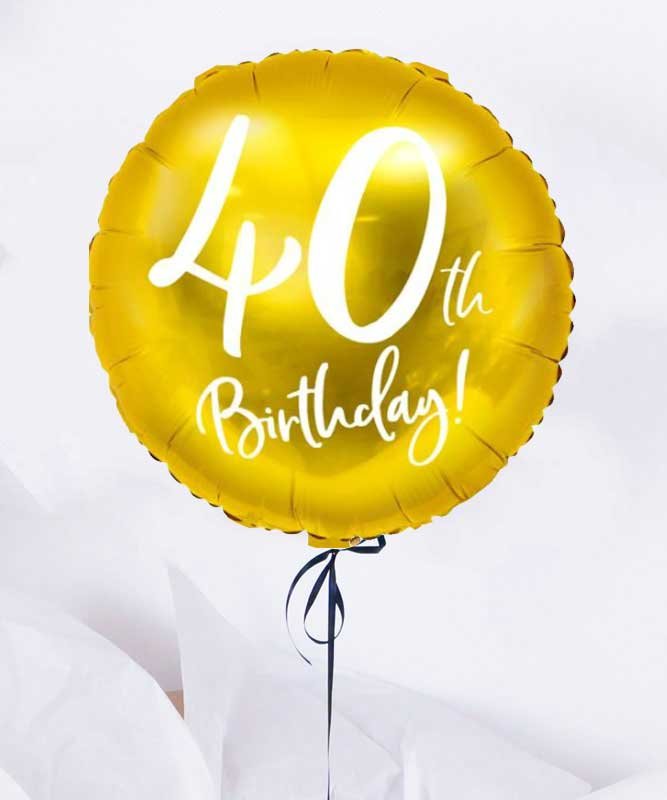 Elegancki prezent na 40 urodziny – balon z helem w pudełku