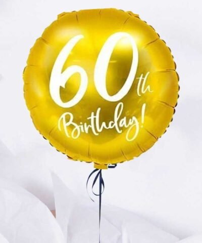 Prezent na 60 urodziny – balon z helem w pudełku