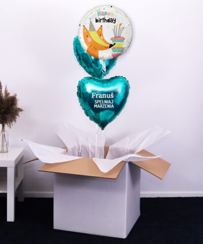 Prezent dla dziecka na urodziny – balony z helem Lisek