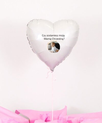 Prezent czy zostaniesz moją chrzestną – Balon niespodzianka + zdjęcie