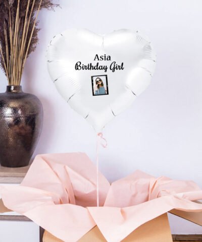 Prezent ze zdjęciem dla niej – Balon z helem wyskakujący z pudełka