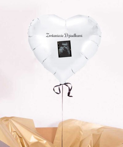 Prezent zostaniecie dziadkami ze zdjęciem usg – balon z helem