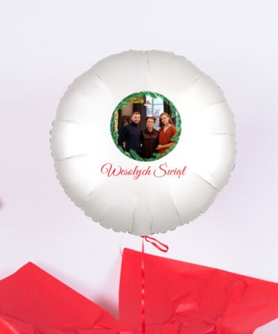Prezent ze zdjęciem na Gwiazdkę – balon z helem w pudełku