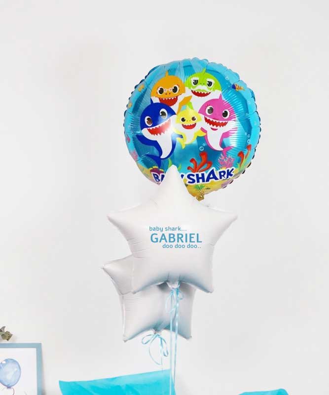 Prezent Baby Shark – balony z helem w pudełku dla dziecka