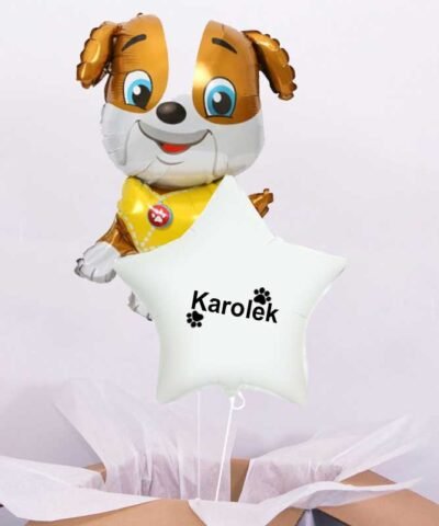 Prezent dla fana Psiego Patrolu – balon z helem Rubble