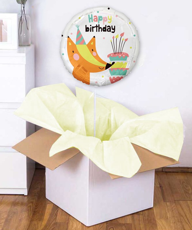 Balon lisek z helem na urodziny – paczka z balonami dla dziecka