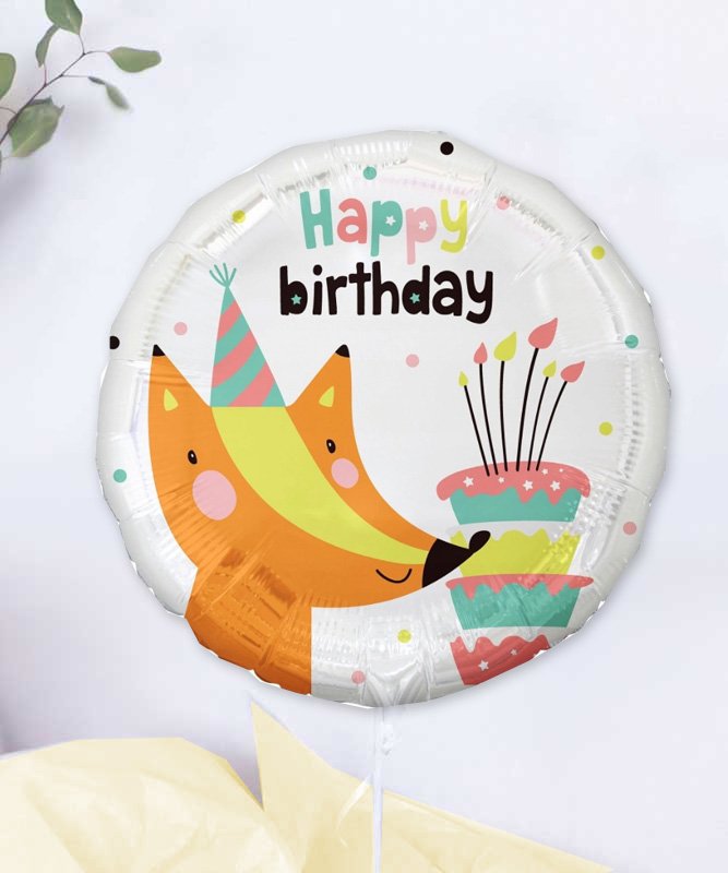 Balon lisek z helem na urodziny – paczka z balonami dla dziecka