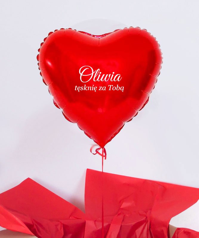 Pomysł na prezent dla dziewczyny – balon czerwone serce Tęsknię