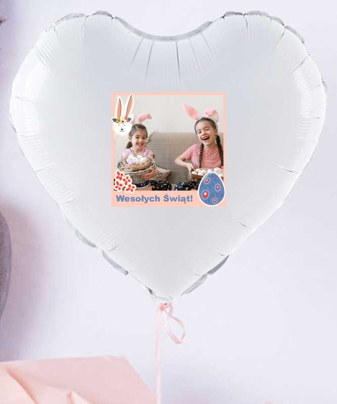 Balon z helem w pudełku + zdjęcie – pocztówka na Wielkanoc