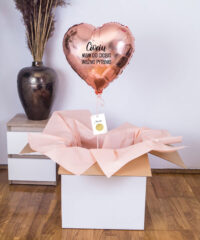 Zdrapka dla przyszłej matki chrzestnej z balonem w pudelku