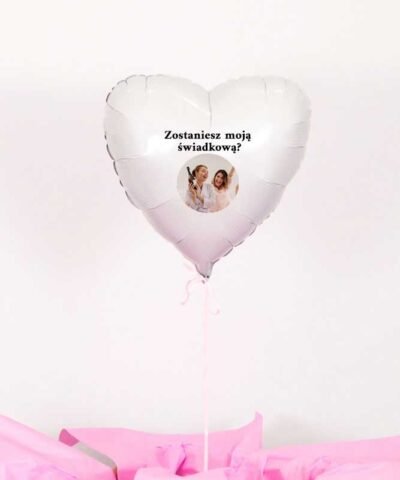 Czy zostaniesz moją świadkową Box prezentowy – balon z helem i zdjęciem