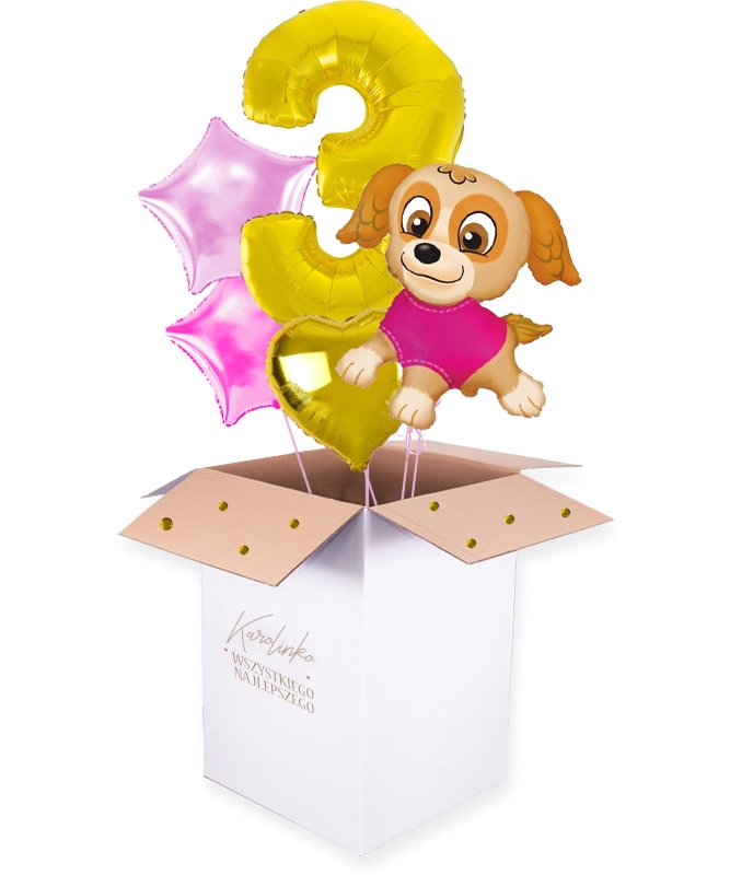 Balony na urodziny Psi patrol + dowolna cyfra