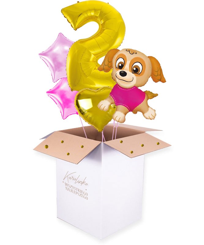 Balony na urodziny Psi patrol + dowolna cyfra